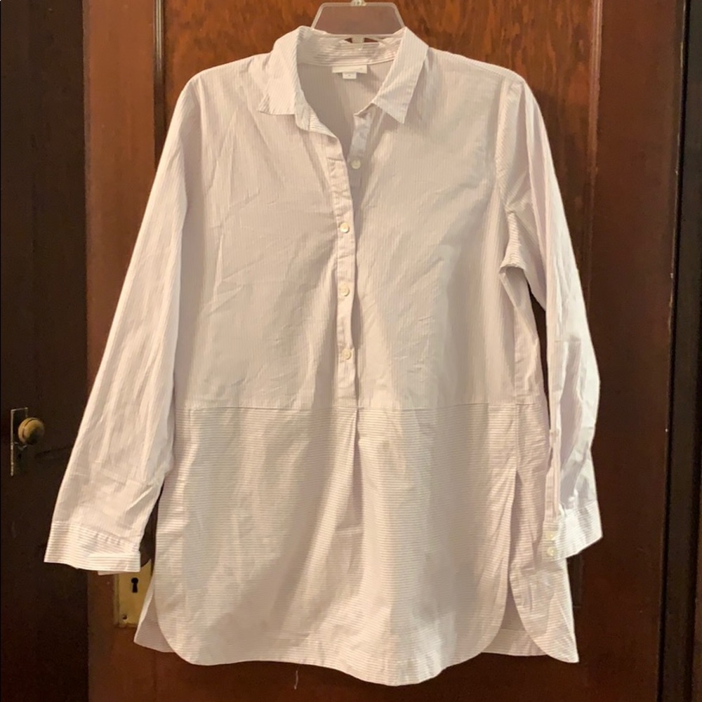 Purple/White Striped Tunic Top